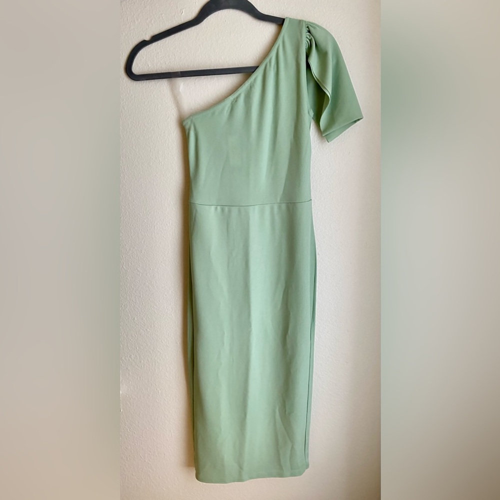 Pretty Little Thing One Shoulder Bow Detail Midi Dress